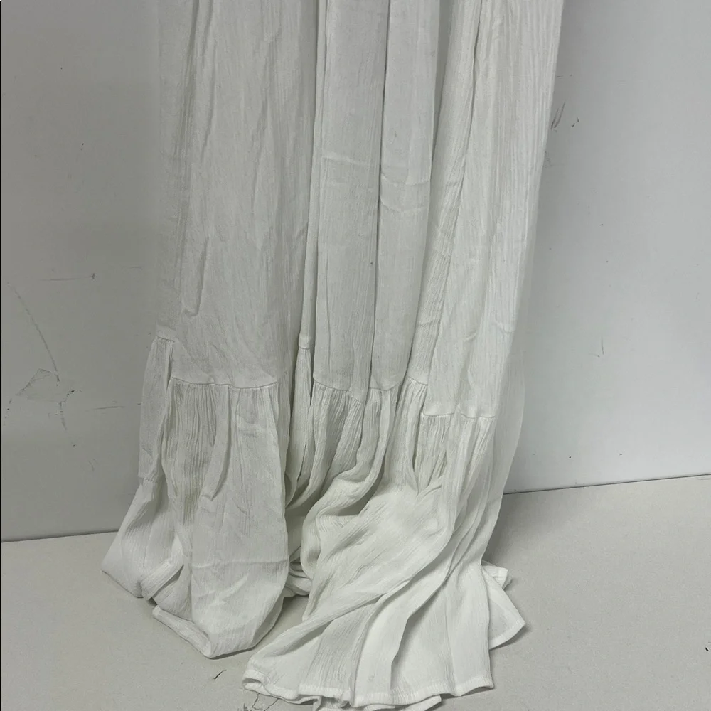 Z Supply Jazmin Maxi Dress, White, Strappy, Tierd, Lined, Small, Smocked Bodice - Picture 8 of 10